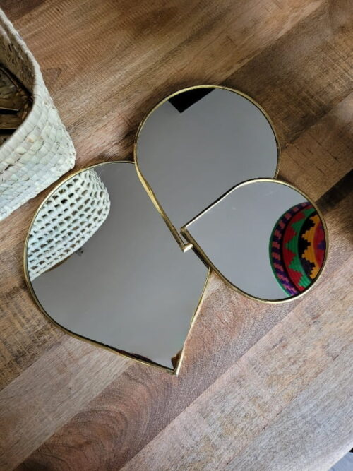 Trilogie de miroirs goutte laiton