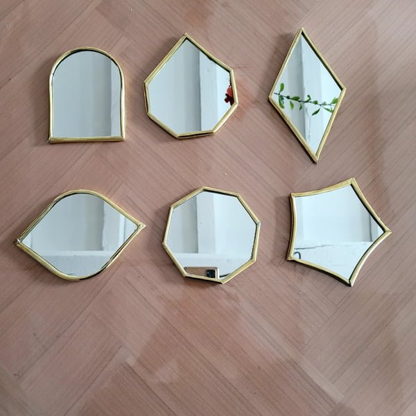 miroirs de poche laiton
