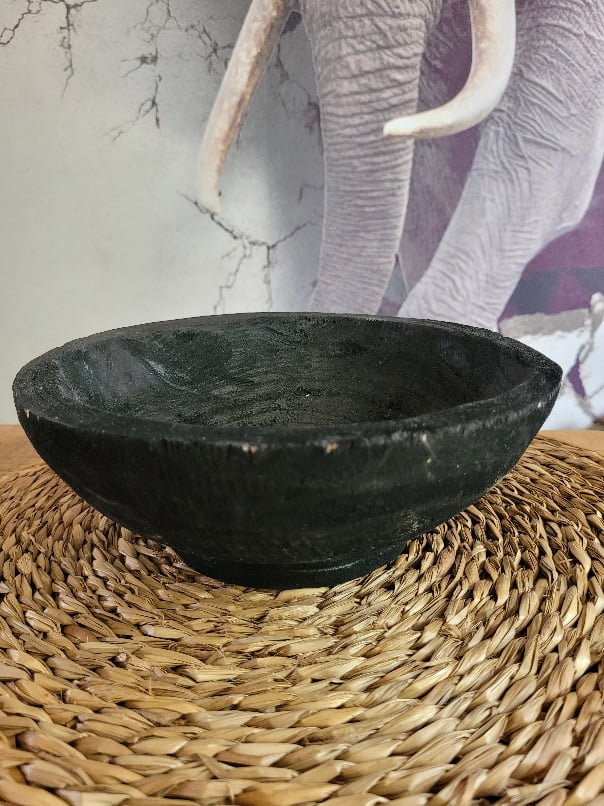 Vide poche bois brut noir